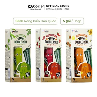 Snack Rong Biển Ăn Liền Con Voi Wow Double Roll Vị Truyền Thống, Vị Cay