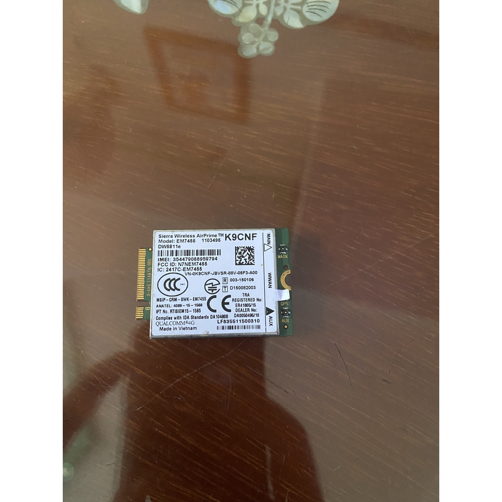 Card không dây WWAN 4G Sierra Wireless EM7455 bao giá cả nước VN