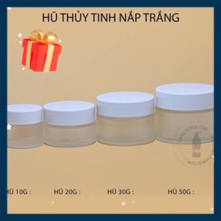 HŨ THUỶ TINH ĐỤC 50G NẮP TRẮNG