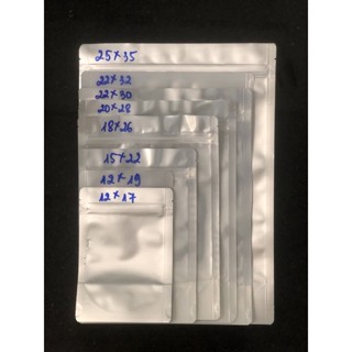 500g túi zip bạc một mặt trong, túi ziper bạc đáy đứng