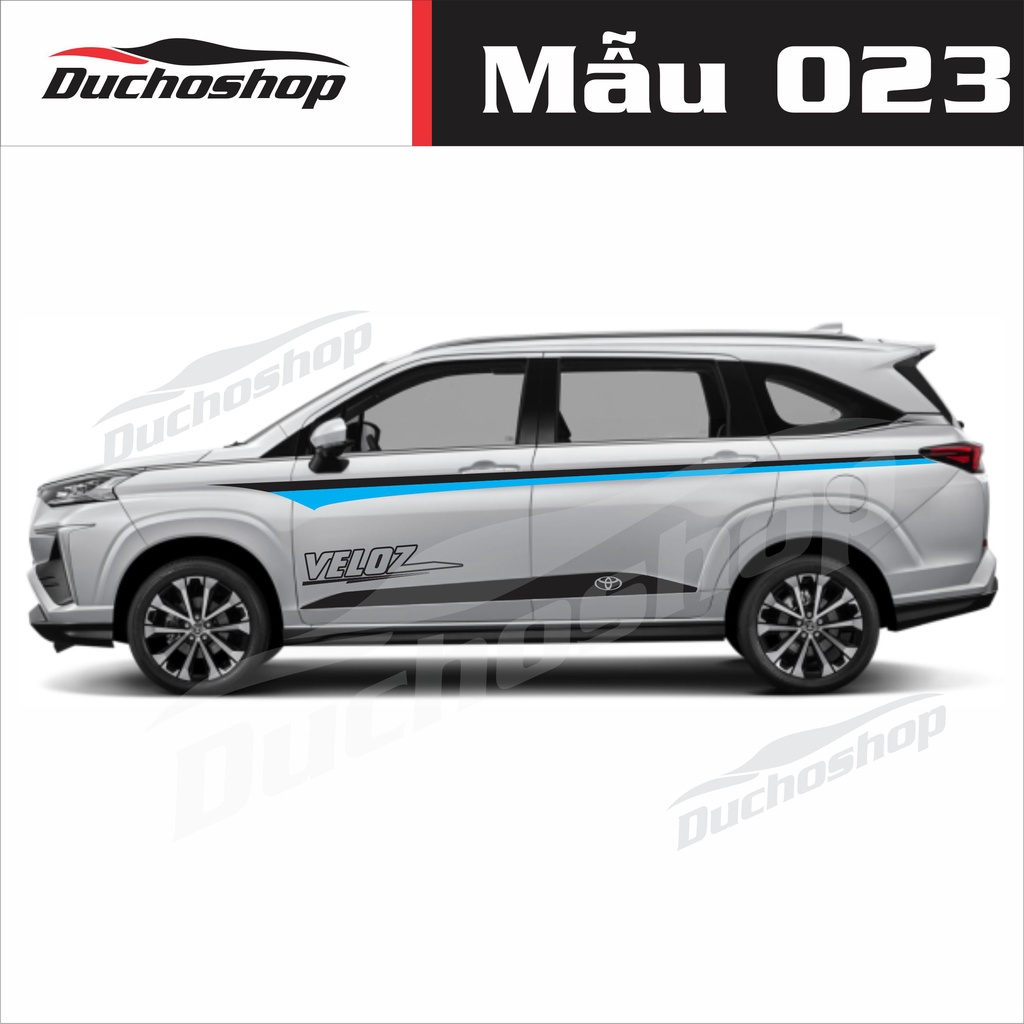 Tem dán xe Toyota  Veloz mẫu thể thao ms02