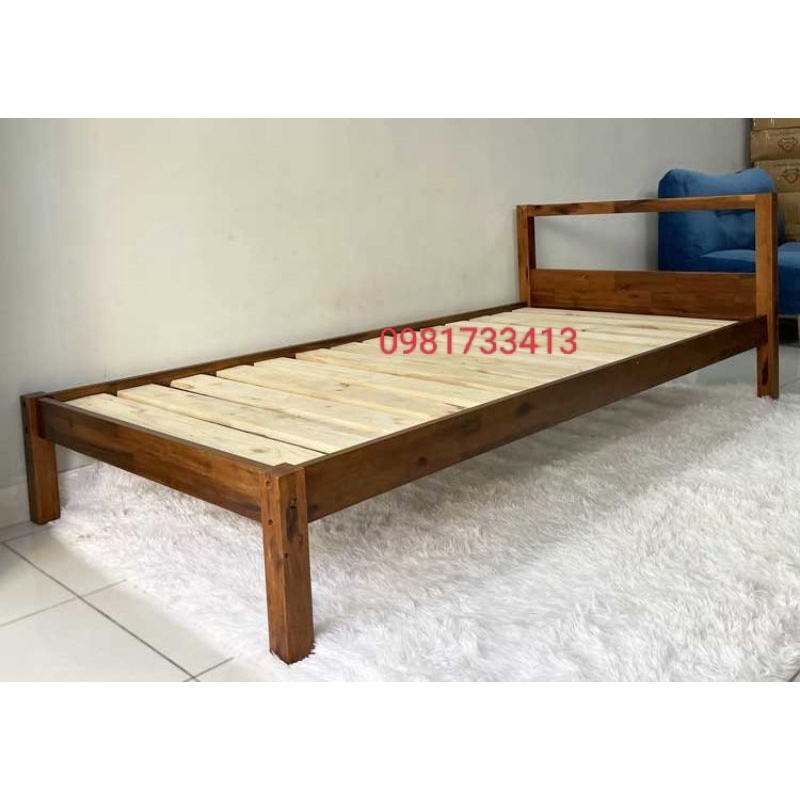 Giường ngủ cho em bé - giường ngủ gỗ tự nhiên, kích thước ngang 100cm, 120cm, 140cm, dài 2m.