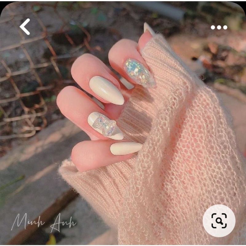 Nailbox thiết kế charm gấu lấp lánh - size form ib