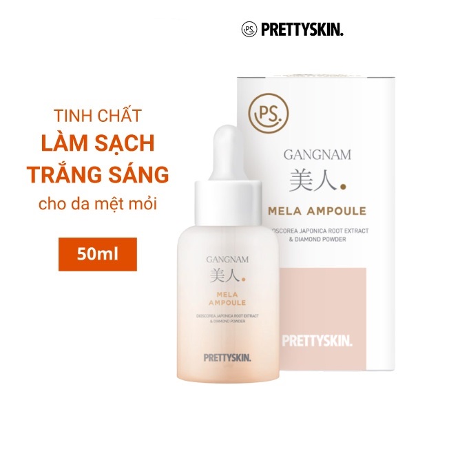 Tinh Chất Serum Phục Hồi Trắng Da PRETTYSKIN Gangnam Miin Mela Ampoule, Phục Hồi & Dưỡng Da Trắng Sáng - 50ml