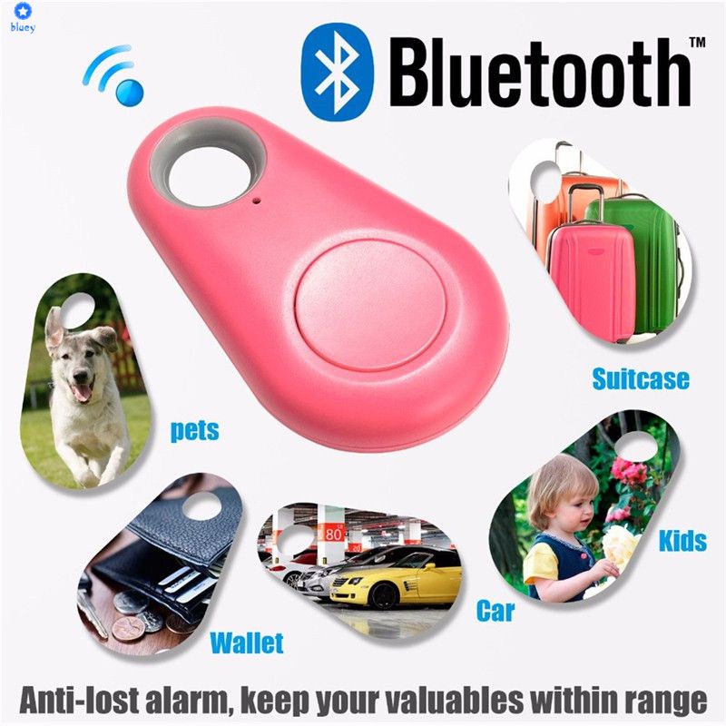 Mini Gps Thiết Bị Báo Động Cho Xe Máy Thú Cưng Chống Mất Bluetooth Chống Nước Theo Dõi Chìa Khóa Xe Ô Tô Cho Thú Cưng Chó mèo 【Bluey】