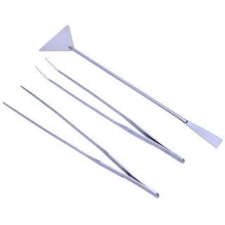 Bộ dụng cụ nhíp cong và thẳng kèm dụng cụ san phẳng dành cho trồng cây trong hồ cá