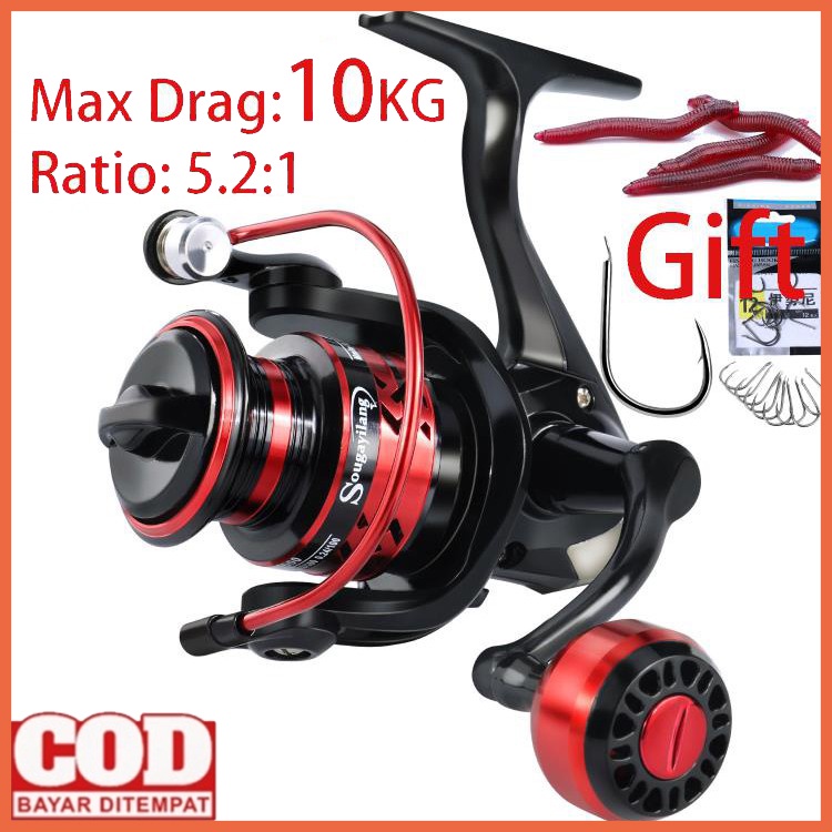 Máy câu cá máy đứng Tỷ lệ 5.2: 1 Kháng tối đa 5-10KG máy câu 1000-4000 Vật liệu