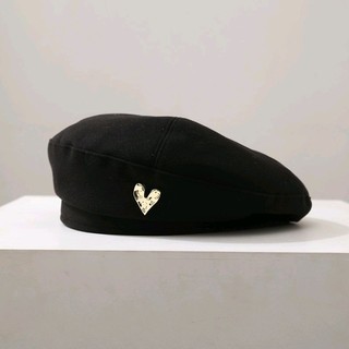 Nón Beret Dạ Hình Trái Tim