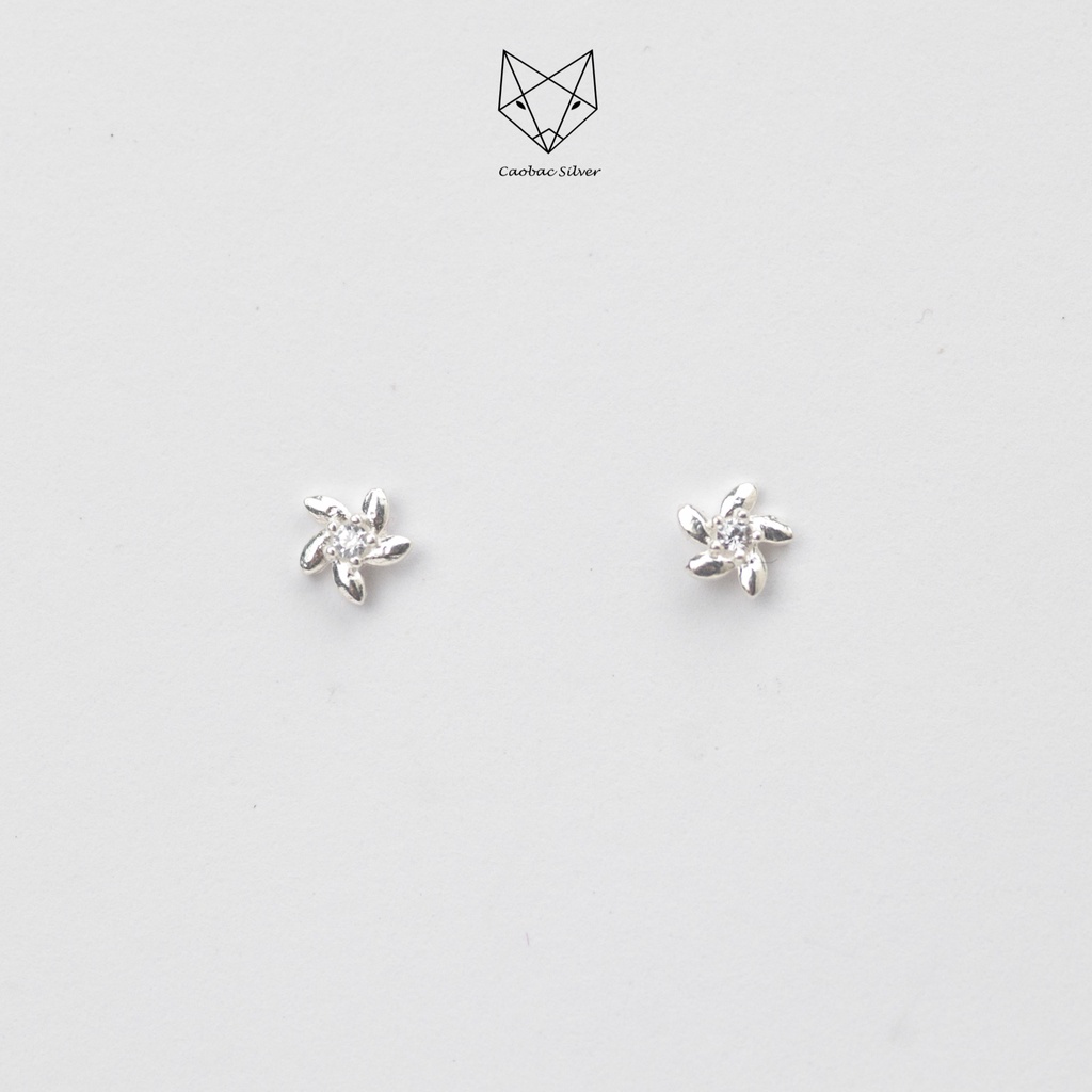 Khuyên Tai Bạc Ta CaoBac Jewellery Thiết Kế Hoạ Tiết Hình Sao Mini Đáng Yêu, Tinh Tế Món Quà Dành Cho Bạn Gái