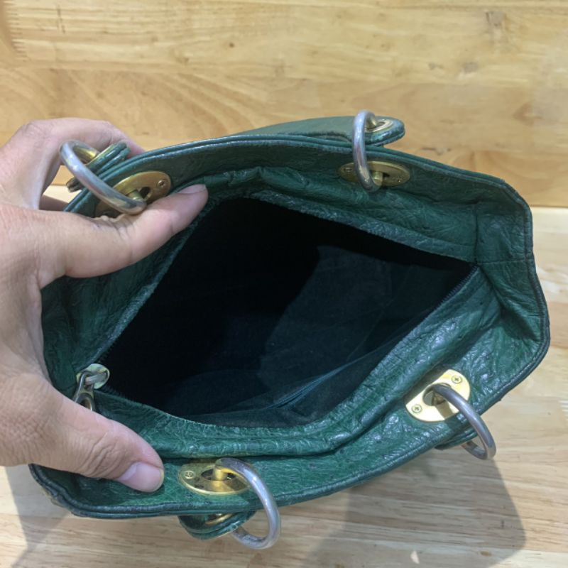 Túi xách da điểu da thật secondhand  12231122