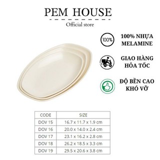 Dĩa nhựa vân đá kem nhiều size fataco