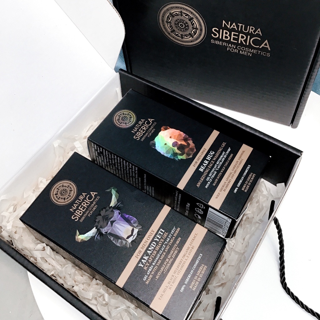 Bộ Quà Tặng Nam Siberica Men, Combo Sữa Rửa Mặt Sạch Sâu Và Gel Cao Râu Phục Hồi Da 150ml