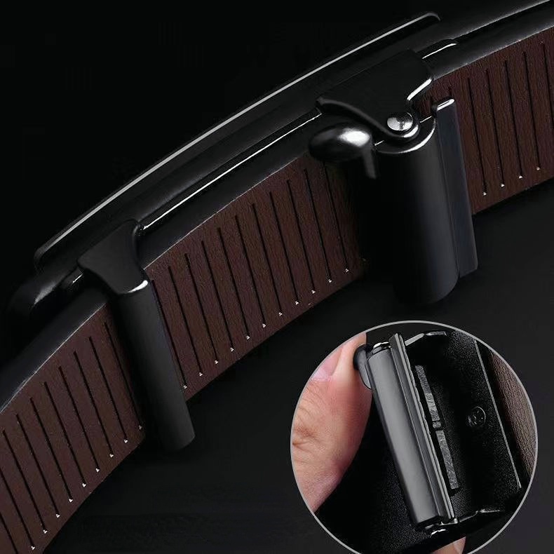 Thắt lưng nam da cao cấp, Dây nịt phong cách hàn quốc khóa tự động-M1028