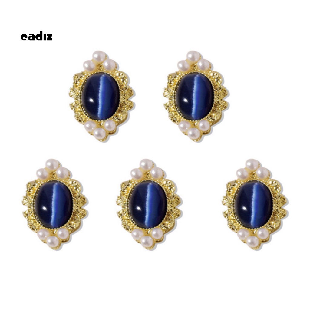 Set 5 Phụ Kiện Đá Mắt Mèo Mini Đính Trang Trí Móng Tay Sáng Tạo