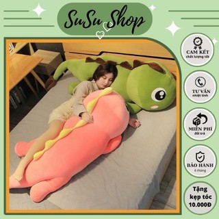 Gấu bông khủng long đuôi tim tina mắt lồi siêu to khổng lồ, gối ôm dài khủng long cute dễ thương siêu mềm mịn