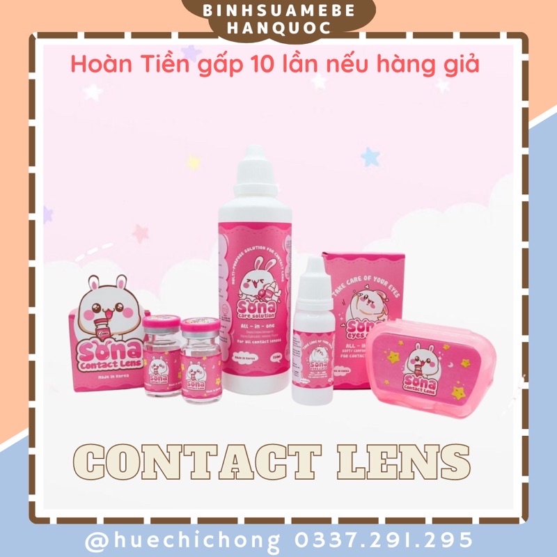 Nước Ngâm Lens / Nước Nhỏ Mắt Lens Hàn Quốc AQUA / SONA 150ml/12ml