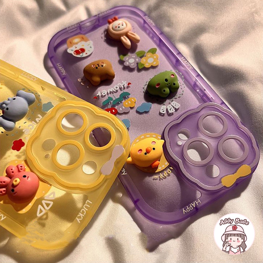 Ốp Điện Thoại TPU Mềm Chống Sốc In Hoạt Hình 3D Cho Iphone 11 7Plus 13 12 11 Pro Max X XS 12 13 XR