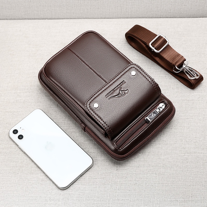 Túi Đeo Hông Thắt Lưng Nam Cao Cấp Thời Trang Hàn Quốc Da Pu Mềm Đẹp Chống Nước Đựng Điện Thoại Đeo Chéo Tiện Lợi