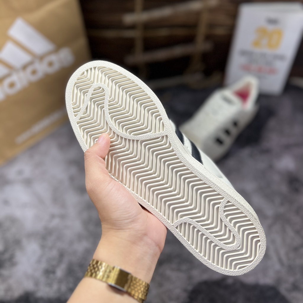 Giày Thể Thao Nữ _Adidas Mũi Sò Trắng Kem OX, Giày Sneaker Thể Thao Nữ Adida.s Suppersta.r OX Trắng Kem Bản Mới