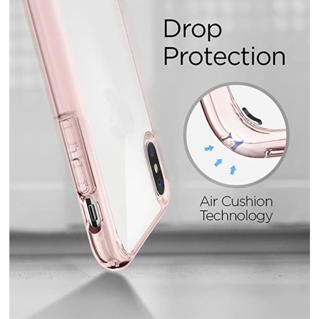Ốp Lưng Cho iPhone X / Xs Spigen Ultra Hybrid _ Rose Crystal