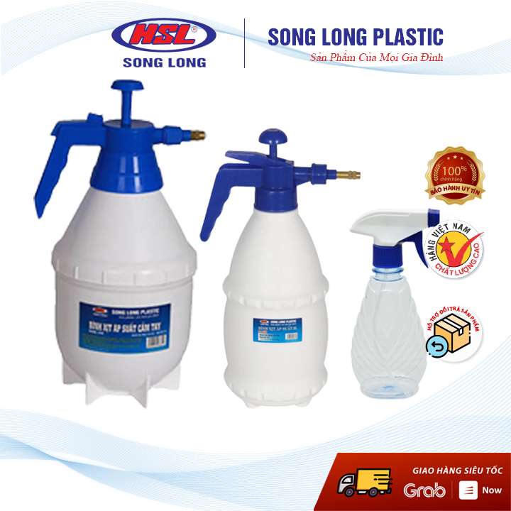 Bình xịt cầm tay- xịt áp suất tưới cây - các cỡ -Song Long