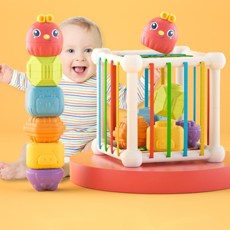 Mới Đồ Chơi Khối Xếp Hình Nhiều Màu Giáo Dục Theo Phương Pháp Montessori Cho Bé