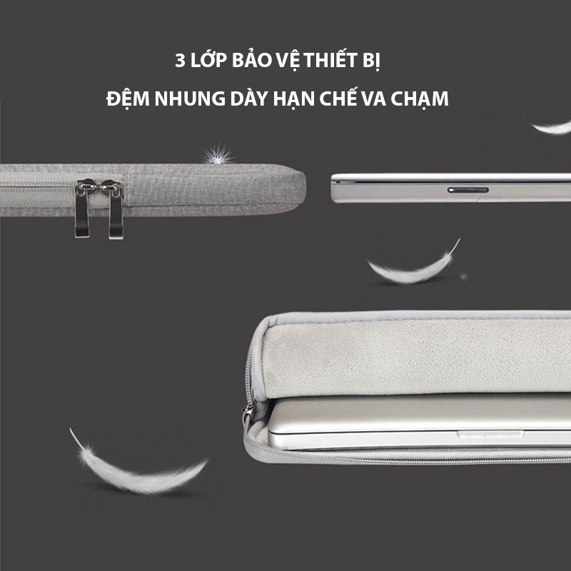 Túi Đựng Laptop Chống Sốc Macbook Ultrabook 1/2 Ngăn 12inch, 13.3Inch, 14 inch, 15.6Inch và 16Inch - Túi laptop nam nữ