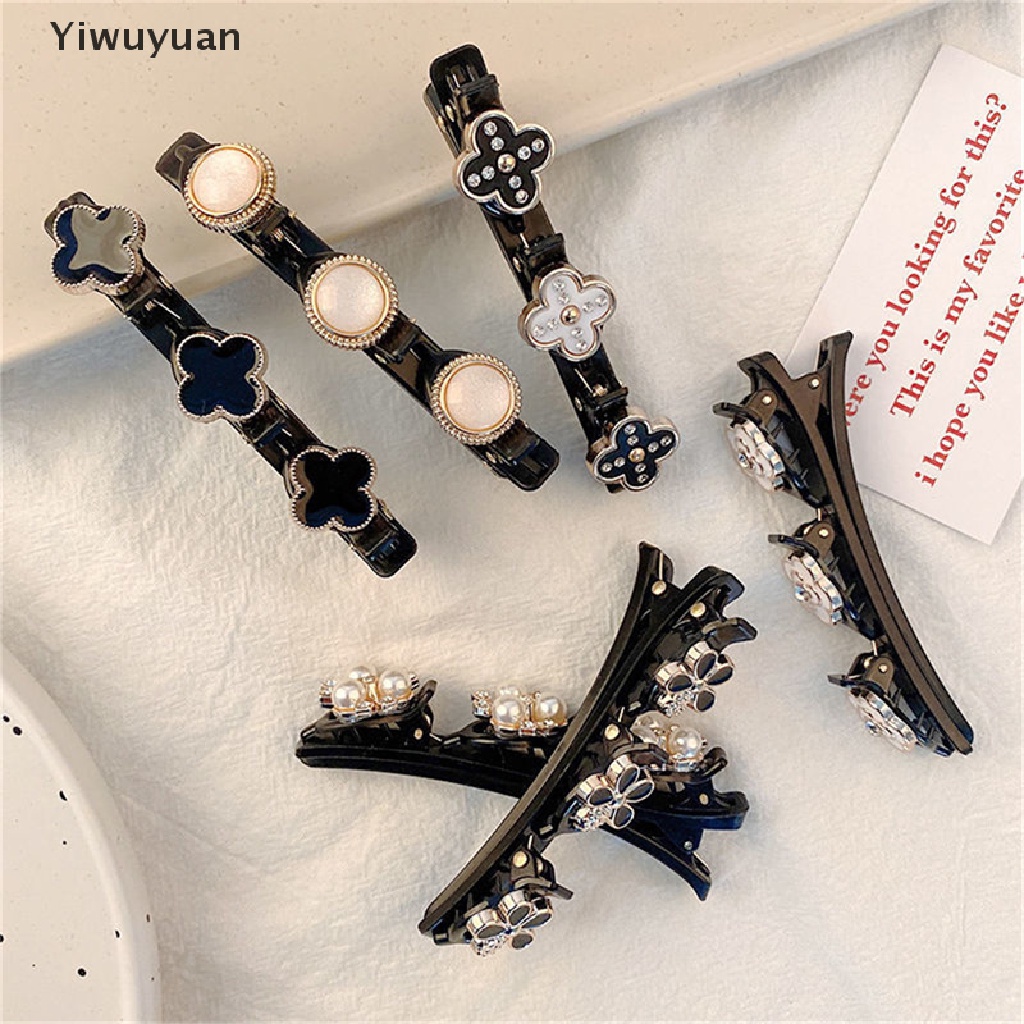 < Yiwuyuan > Kẹp Tóc Mái Hoa Đính Ngọc Trai Giả Thanh Lịch Thời Trang Cho Nữ