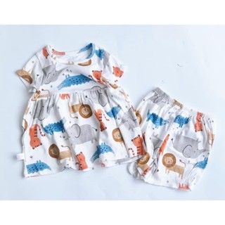  Bộ Cộc Tay Bé Gái Baby Doll Chất Cotton Bozip Xịn Hoạ Tiết Siêu Xinh Đồ Bộ Mặc Nhà Bé Gái M064 