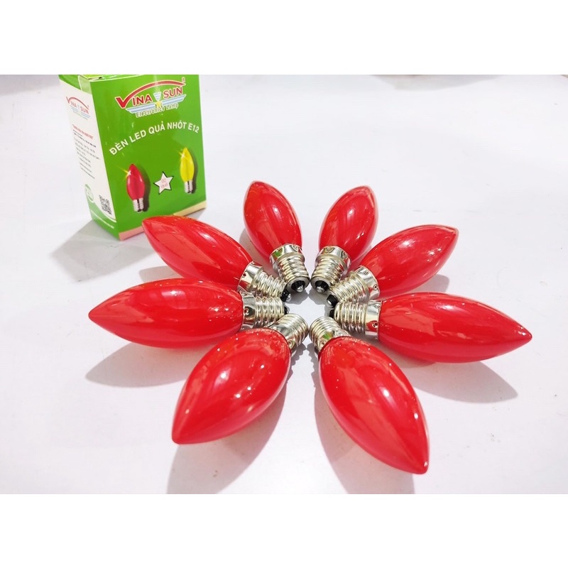 Cặp 2 bóng led đèn thờ ( Đỏ , Vàng)