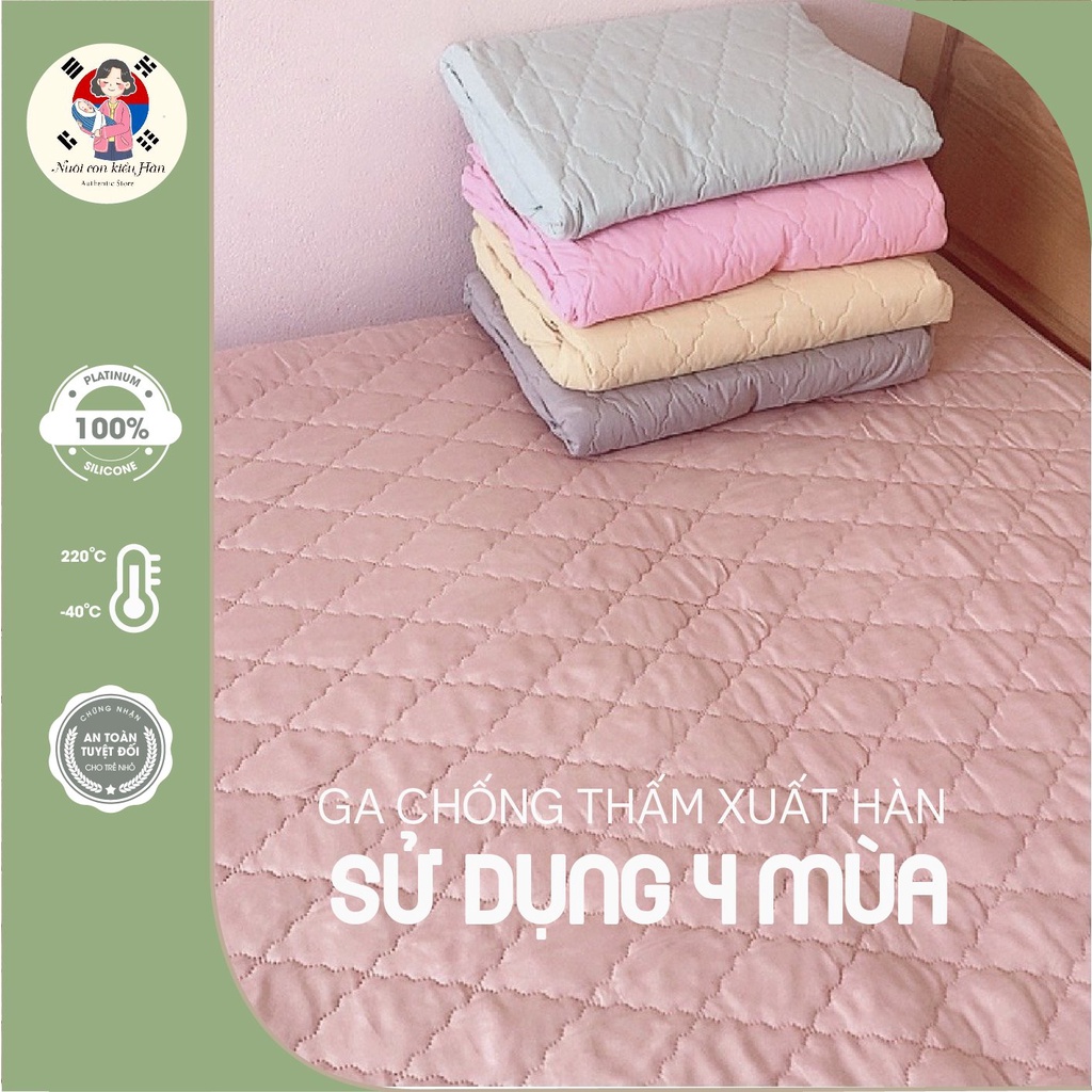 Ga Chống Thấm Xuất Hàn Cho Bé, Topper Chống Thấm Bảo Vệ Đệm Chất Liệu Siêu Mềm Mại Mát Mịn Sử Dụng Được 4 Mùa