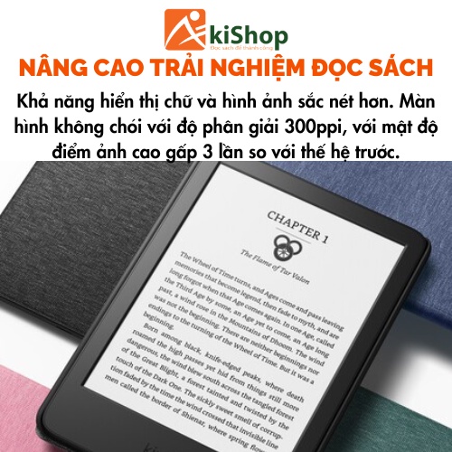 Máy đọc sách New Kindle 2022 16GB chính hãng akishop | BigBuy360 - bigbuy360.vn