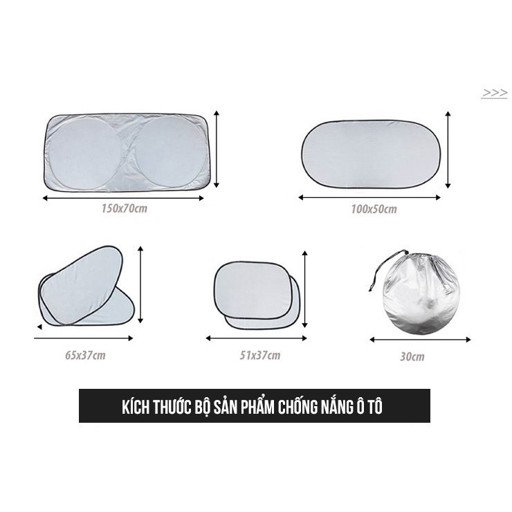 tấm chắn nắng oto xe hơi bộ 6 tấm