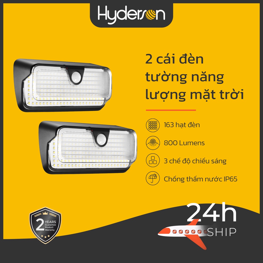 【Mua 1 Tặng 1】Đèn tường LED năng lượng mặt trời với cảm biến chuyển động 6500K Ánh sáng ban ngày Đèn năng lượng mặt trời siêu sáng không thấm nước cho sân / lối đi / hàng rào