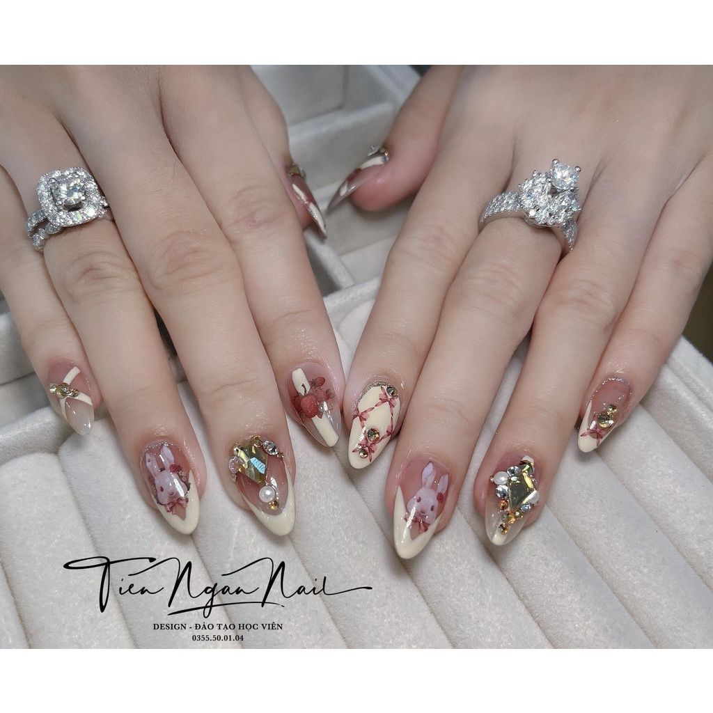 Sticker hình con thỏ  dán móng