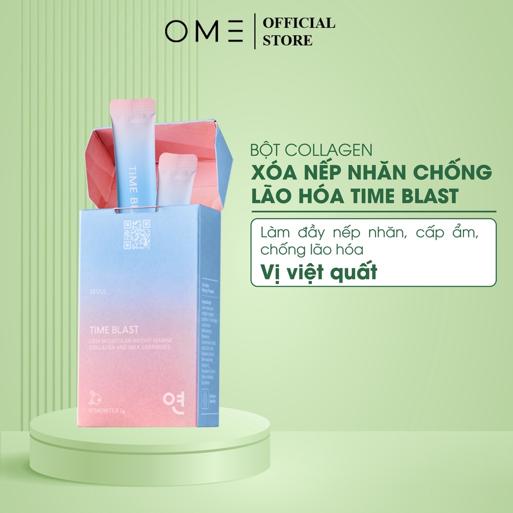 Bột Uống Collagen Cấp Ẩm Xóa Nếp Nhăn Chống Lão Hóa Time Blast THE APRILAB 1200mg