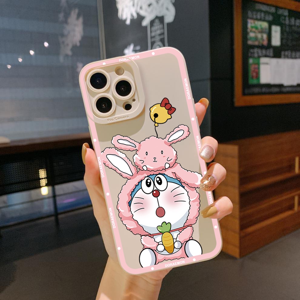 Ốp Điện Thoại Góc Vuông Hình Doraemon Dễ Thương Cho Samsung Galaxy S23 S22 Plus Note 20 Ultra S21 FE S20