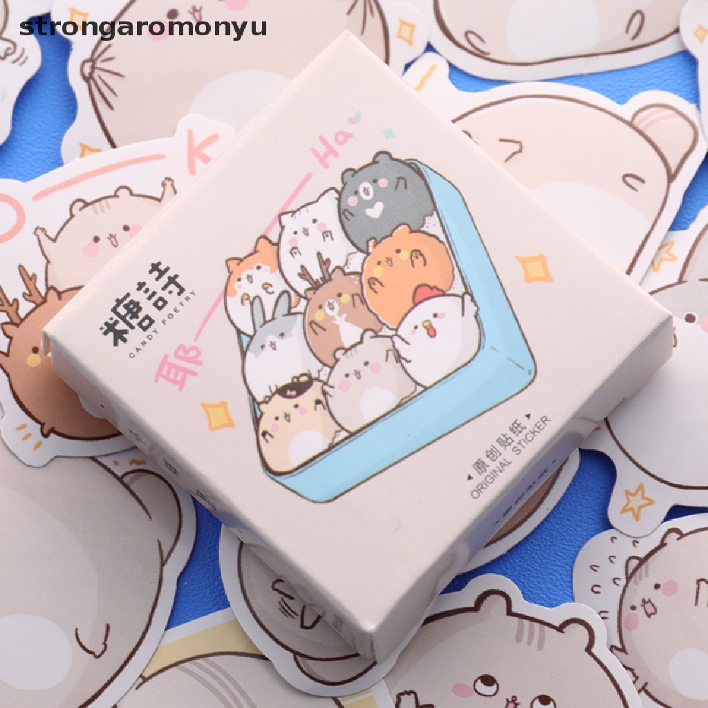 Bộ 45 Miếng Dán Hình Chuột Hamster Và Những Người Bạn Đáng Yêu Trang Trí Sổ Tay Nhật Ký Diy
