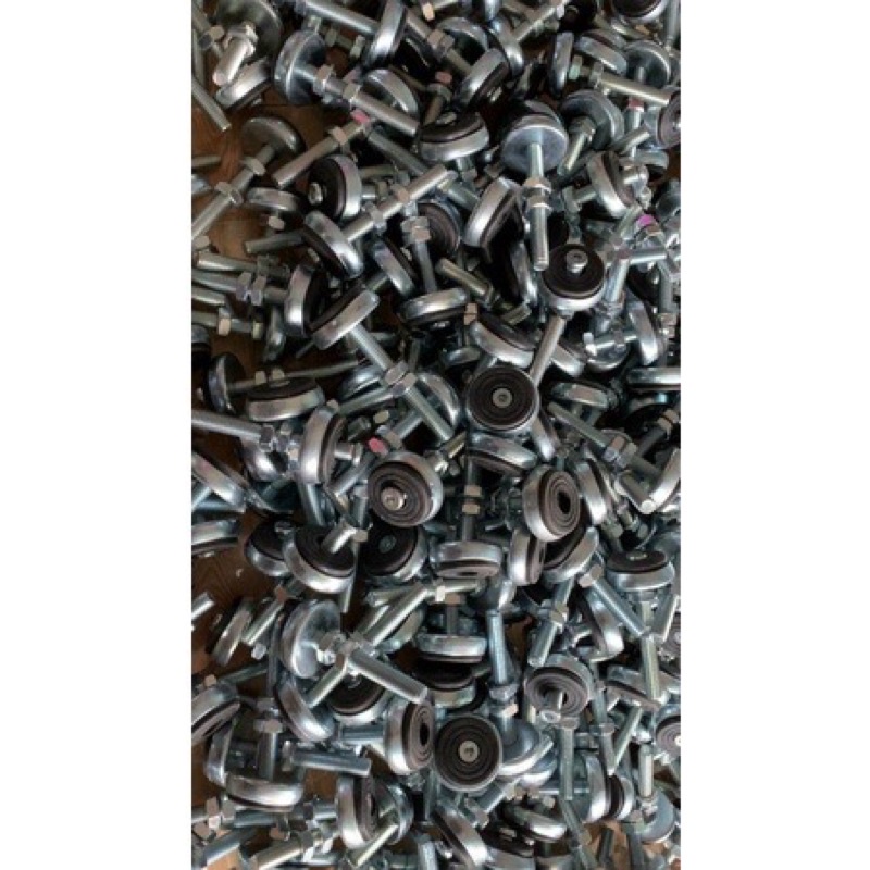 Combo 10 cái chân tăng chỉnh cao su phi 50 bu lông 8,10 và 12 dài 50,70,100mm