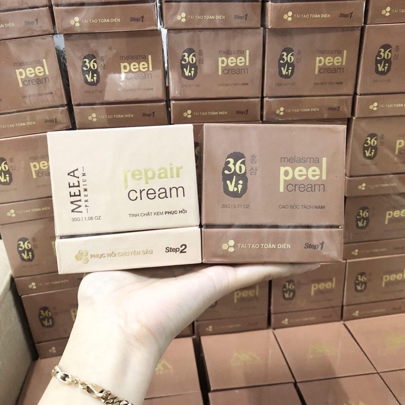 Combo Peel Da Tảo Sâm 36 Vị + Kem Face Phục Hồi Da HA MeeA Organic + Mặt nạ