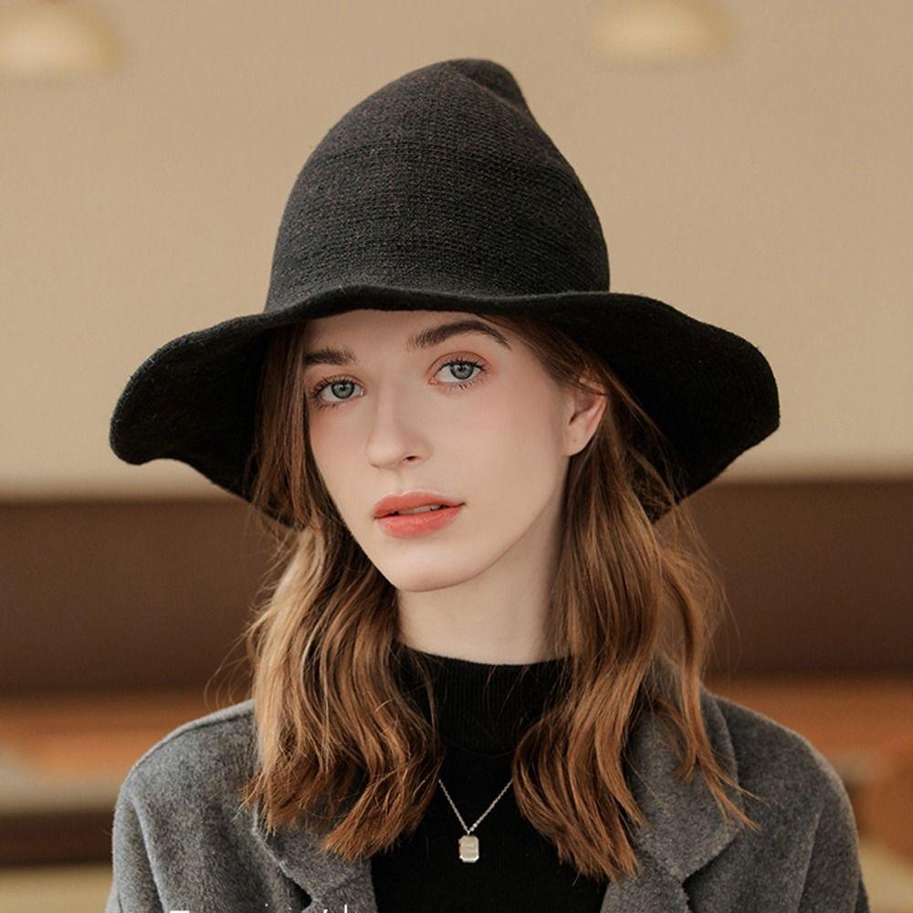 Mũ Xô Bằng Len Màu Trơn Phong Cách Hàn Quốc Thời Trang Mùa Đông Dành Cho Nữ