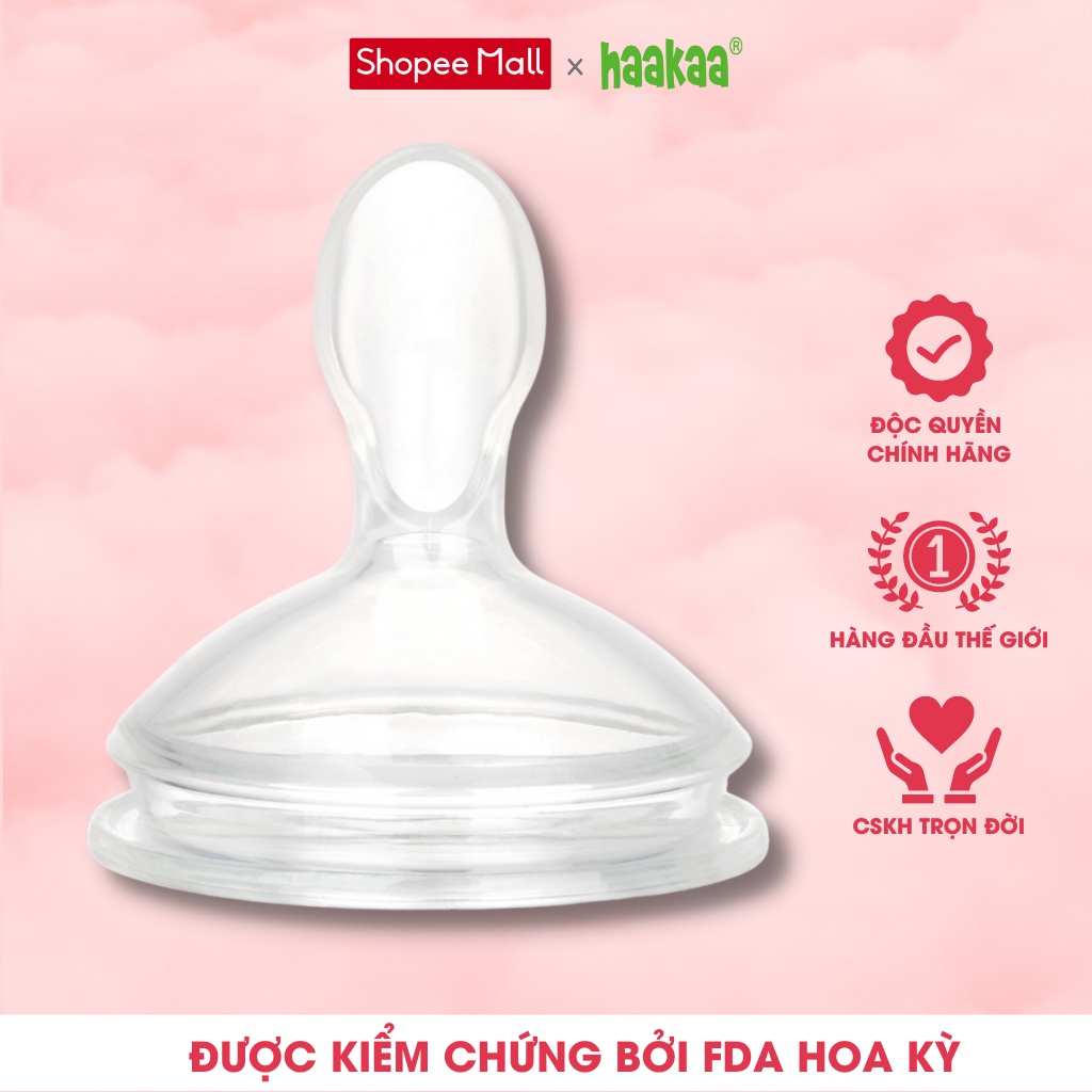 Núm thìa ăn dặm Gen.3 Haakaa. Chất liệu silicone cao cấp, an toàn