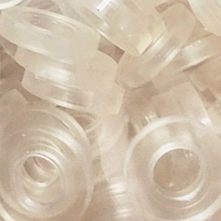 Lông đền cao su mềm trắng lổ 8ly x50.gram