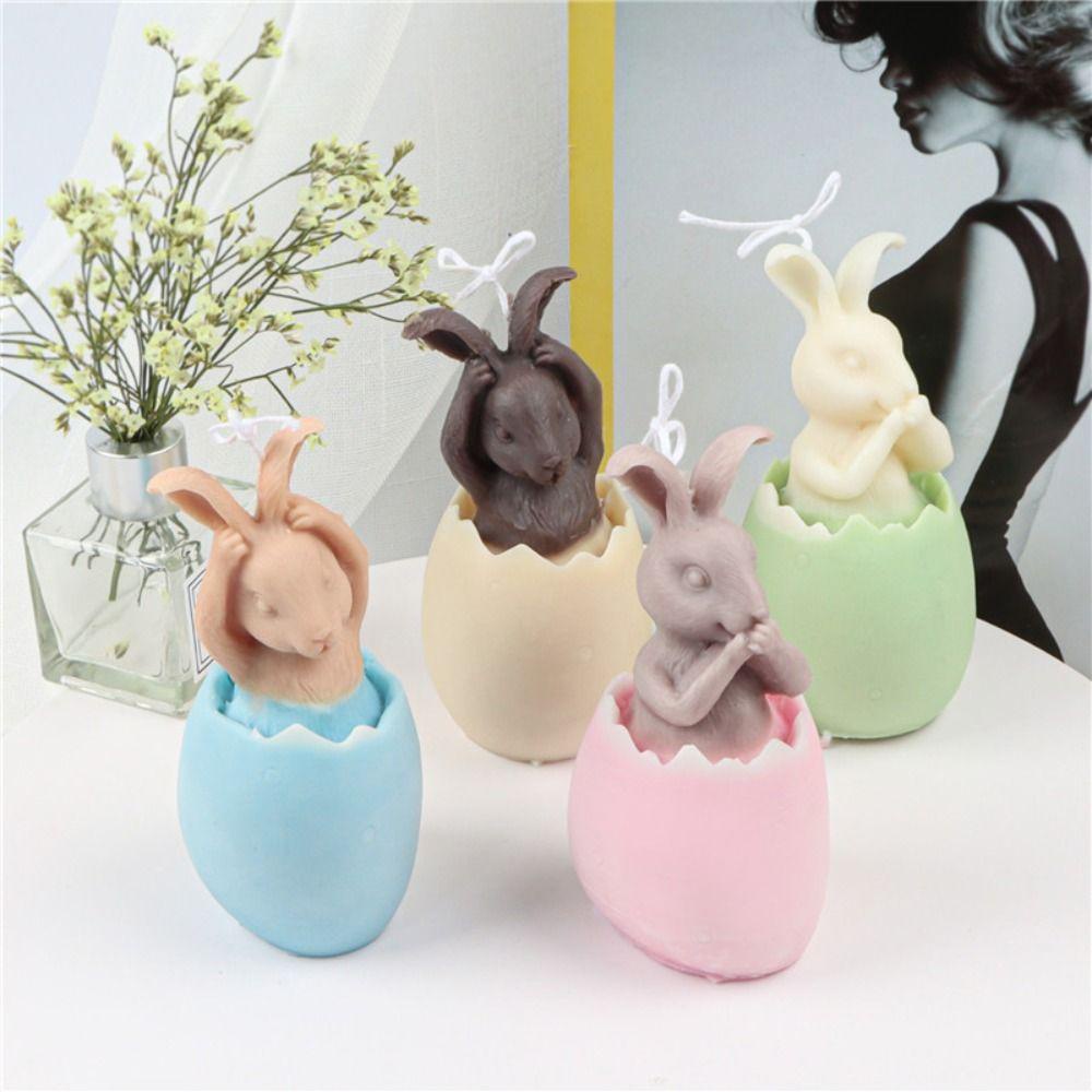 Khuôn Silicone Làm Nến Thủ Công Hình Thỏ Đáng Yêu