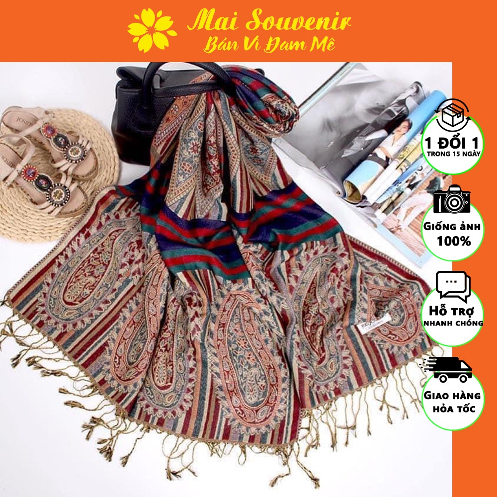 Khăn Thổ Cẩm Sapa Cao Cấp, Dùng làm khăn choàng, Khăn trải bàn, ghế sofa - Mai Souvenir