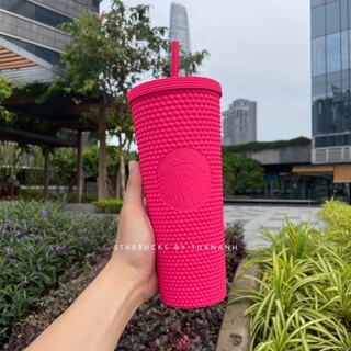 Ly Starbucks Studded Matte Ruby Pink 710ml