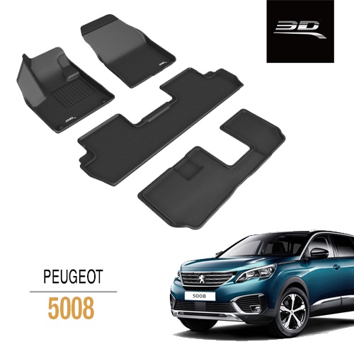[MUA KÈM QUÀ 0 ĐỒNG] Thảm sàn ô tô 3D PEUGEOT 5008 2018_2022+, thảm nhựa ô tô, thảm sàn, chính hãng 