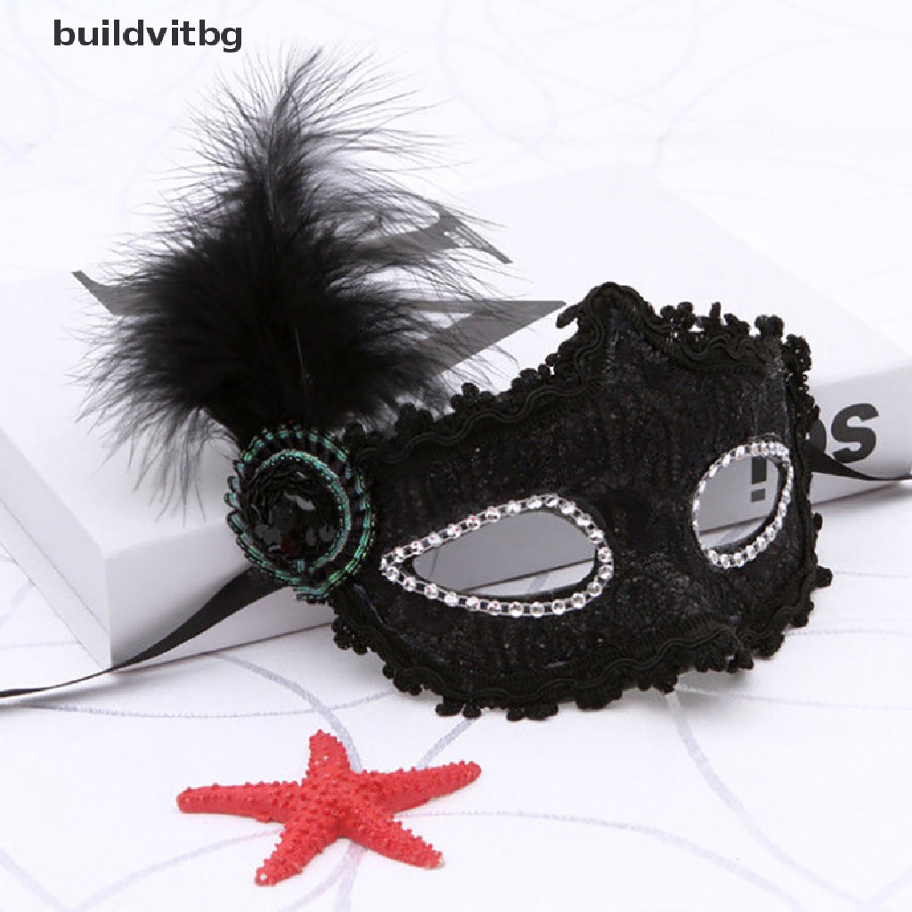 Mặt Nạ Lông Vũ Hóa Trang Halloween / Giáng Sinh