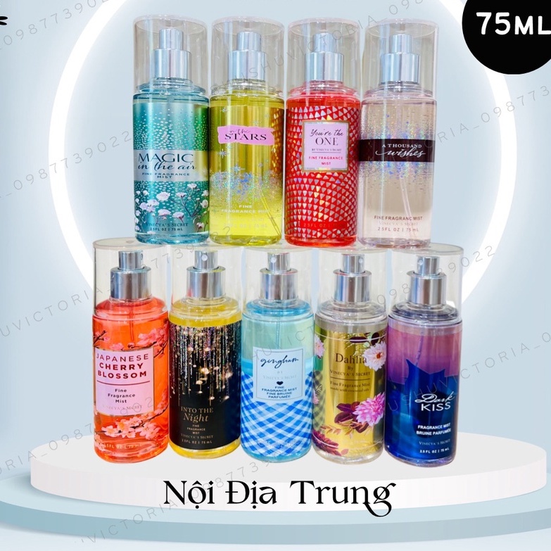 Xịt thơm toàn thân Victoria Secret, bath and body works bản Trung