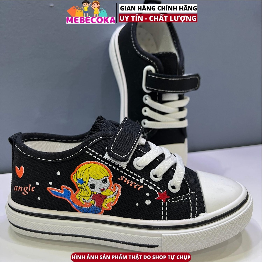 Giày thể thao quai khóa dán phong cách Hàn Quốc xinh xắn cho bé gái loại đẹp MBCK